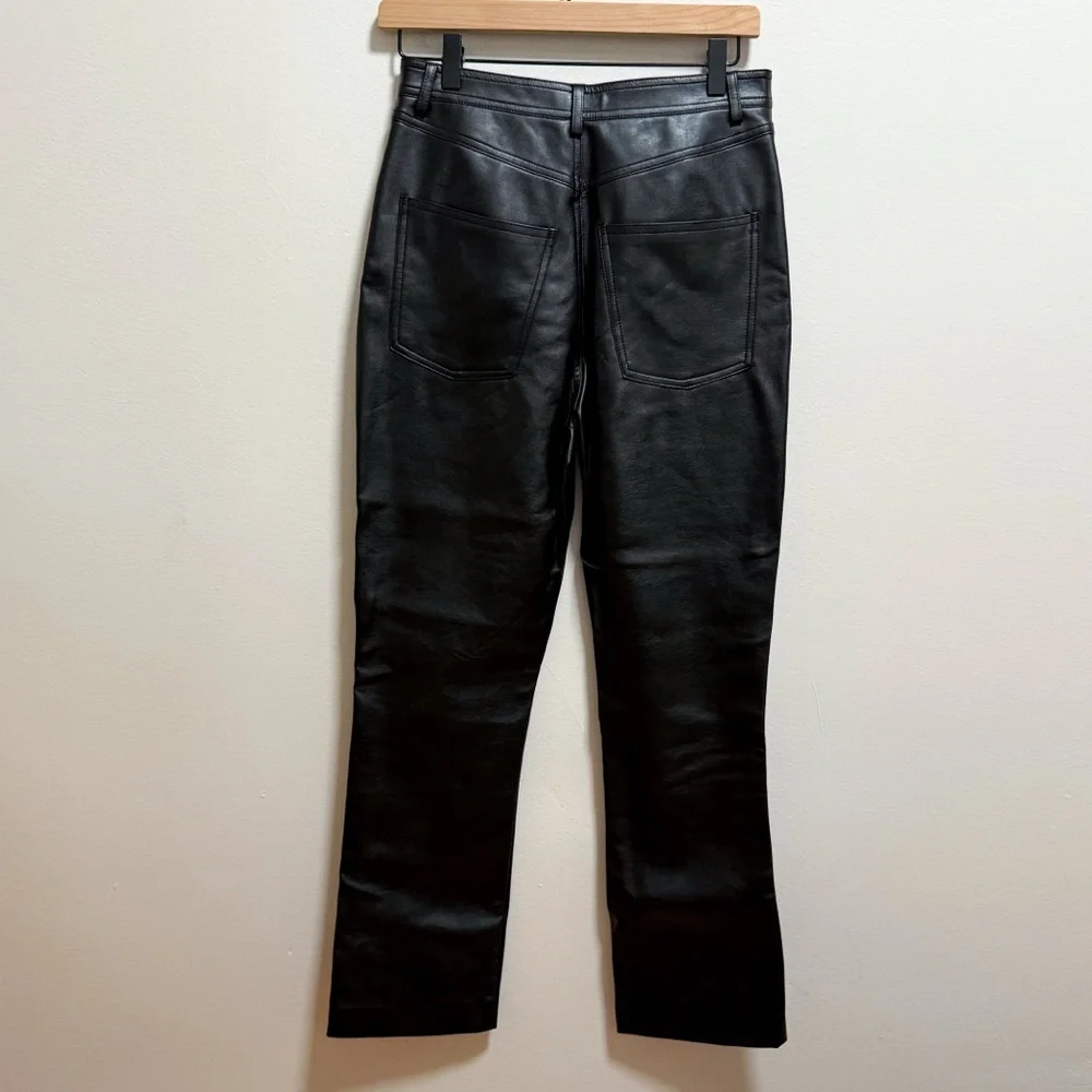Steve Madden high rise black faux leather pants Aritzia Abercrombie trendy night - Picture 6 of 6